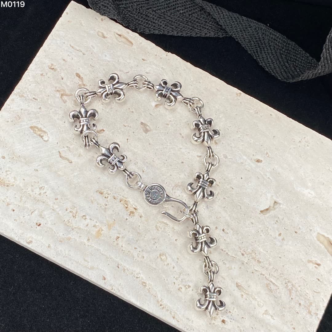 Chrome Hearts Silver Flower Bracelet